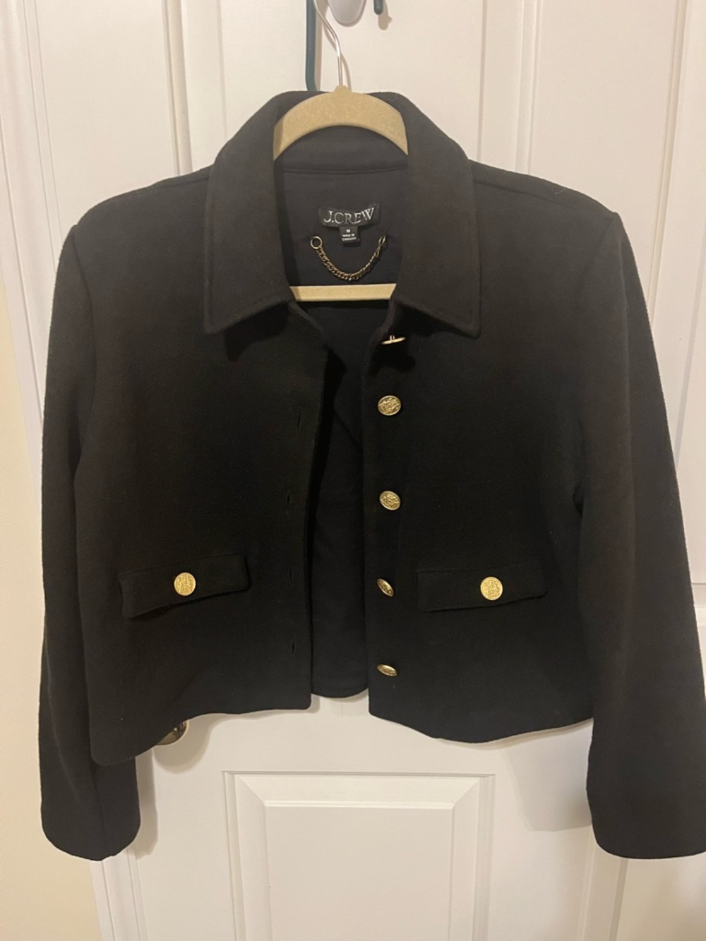 J Crew Classic Black Cropped Women's Jacket
